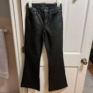 American Eagle Black Faux Leather Pants